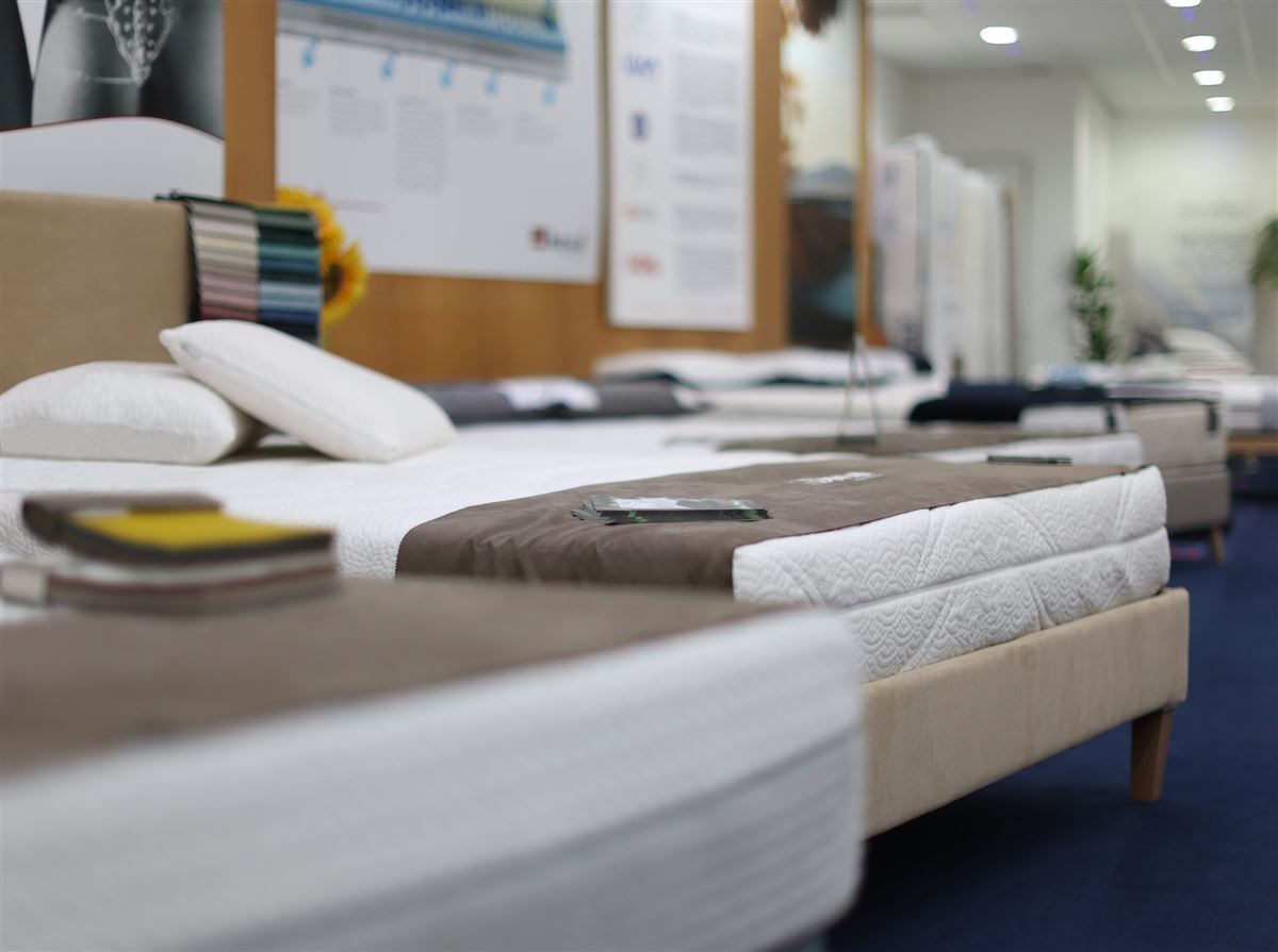 Materassi in esposizione nello showroom di Francavilla Fontana